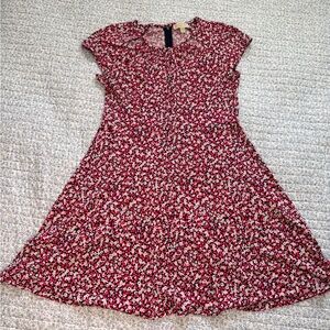 Michael Kors Red and Black Floral Dress